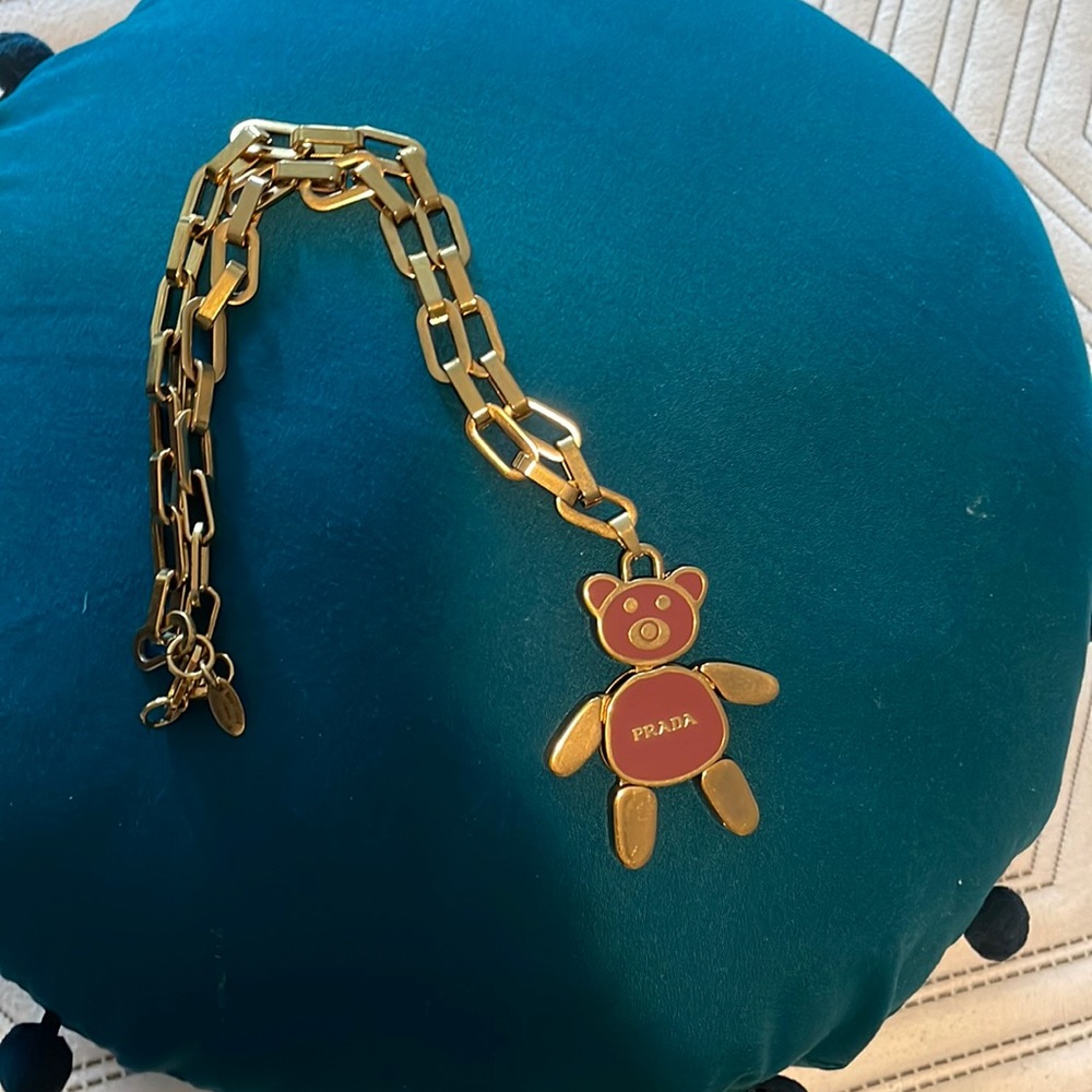 Authentic Prada bear necklace